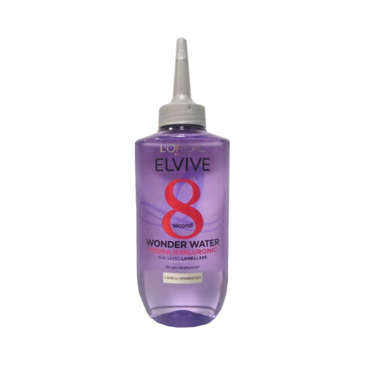 L'Oréal Paris - Elvive - 8 Secondi - Wonder Water - Hydra Hyaluronic - Balsamo Lamellare - 18x Più Idratazione - Capelli Disidratati