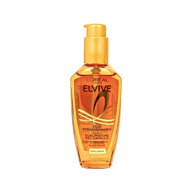 L'Oréal Paris - Elvive - Olio Straordinario - Sublimatore Del Capello - Con Oli Preziosi Di Camelia & Marula - Lucentezza Infinita Vitalità & Morbidezza - Capelli Secchi