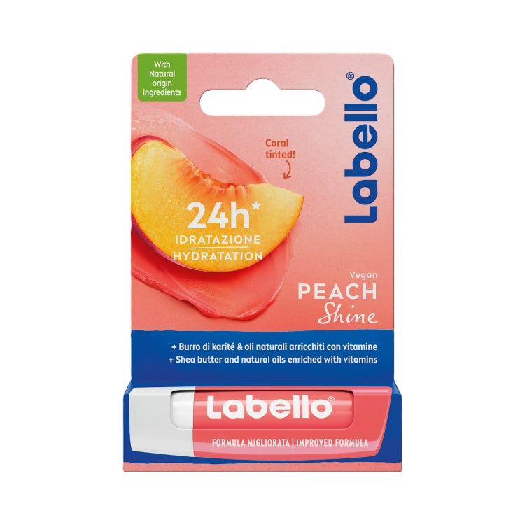 Labello - Balsamo Labbra - 24H+ Idratazione - + Burro DI Karité & Oli Naturali Arricchiti Con Vitamine - Delicato Tocco Di Colore