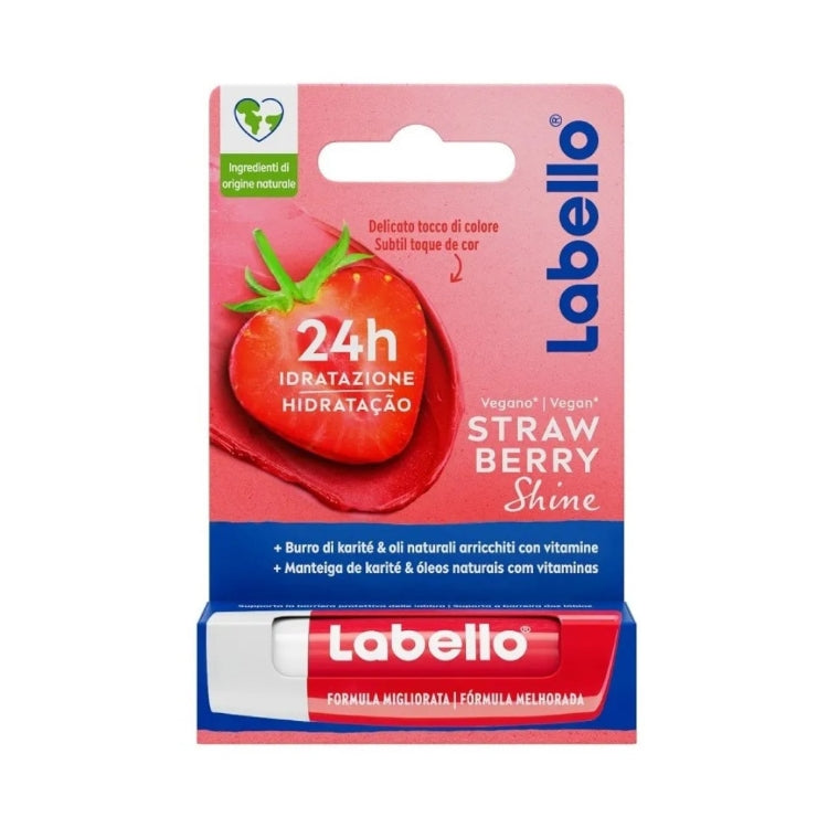 Labello - Balsamo Labbra - 24H+ Idratazione - + Burro DI Karité & Oli Naturali Arricchiti Con Vitamine - Delicato Tocco Di Colore