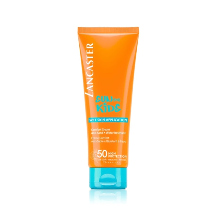 Lancaster - Sun Kids - Wet Skin Application - Comfort Cream - Anti-Sand Water Resistant - Crème Confort - Anti-Sable Résistant À L'Eau - SPF 50