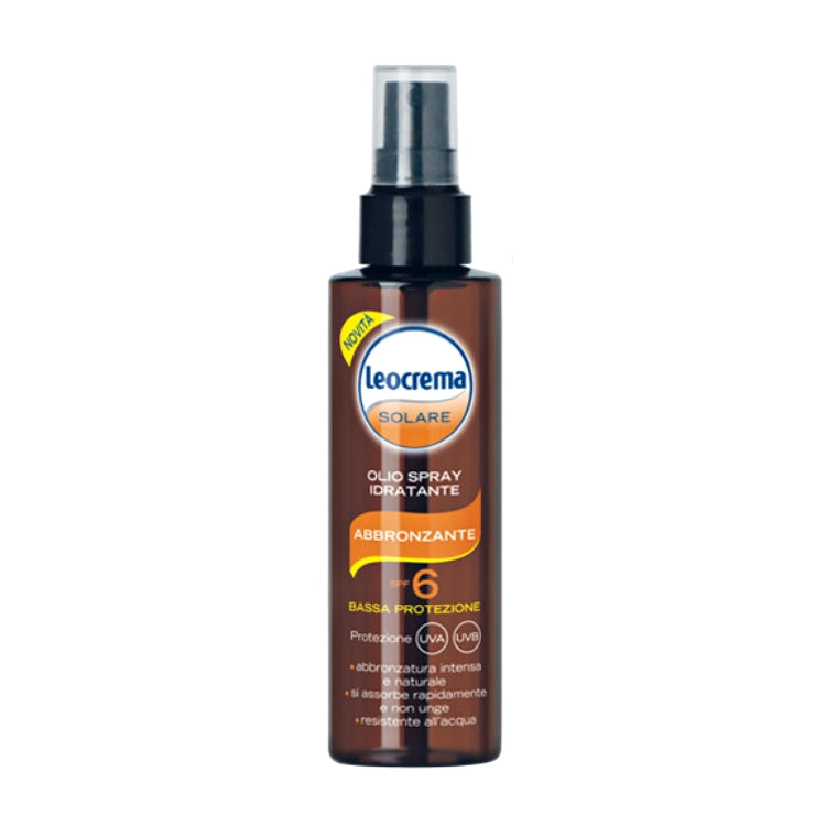 Leocrema - Solare - Olio Spray Idratante - Abbronzante - SPF 6