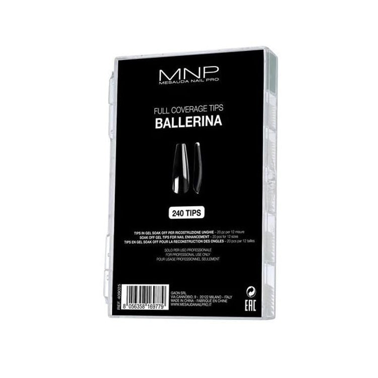 Mesauda - MNP - Mesauda Nail Pro - Full Coverage Tips - Ballerina - 240 Tips - Tips In Gel Soak Off - Per Ricostruzione Unghie