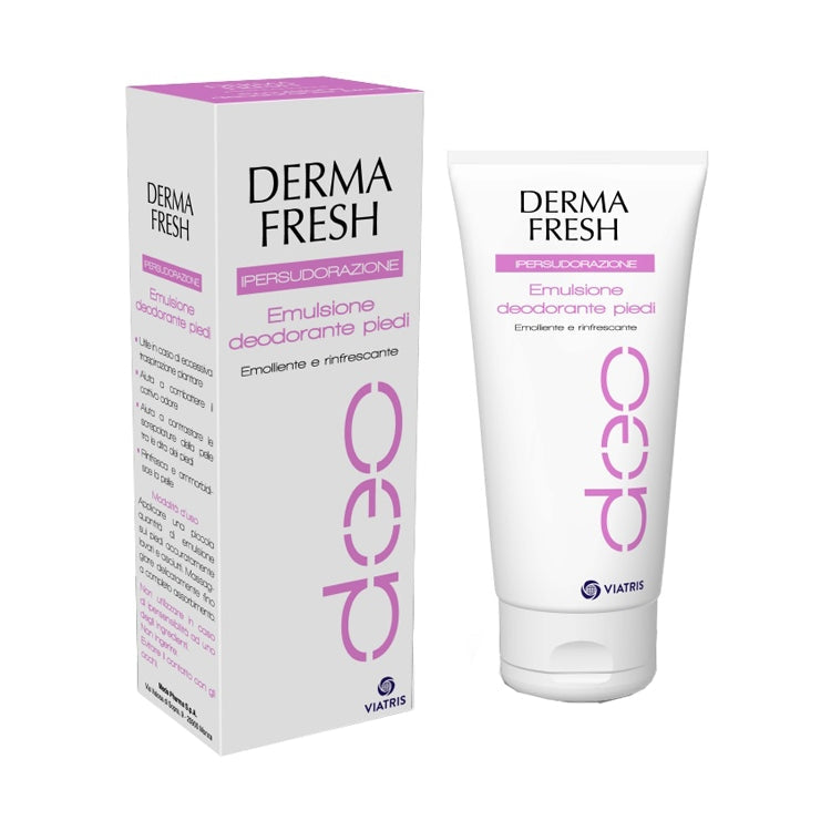 Mylan - Derma Fresh - Ipersudorazione - Emulsione Deodorante Piedi - Emolliente & Rinfrescante