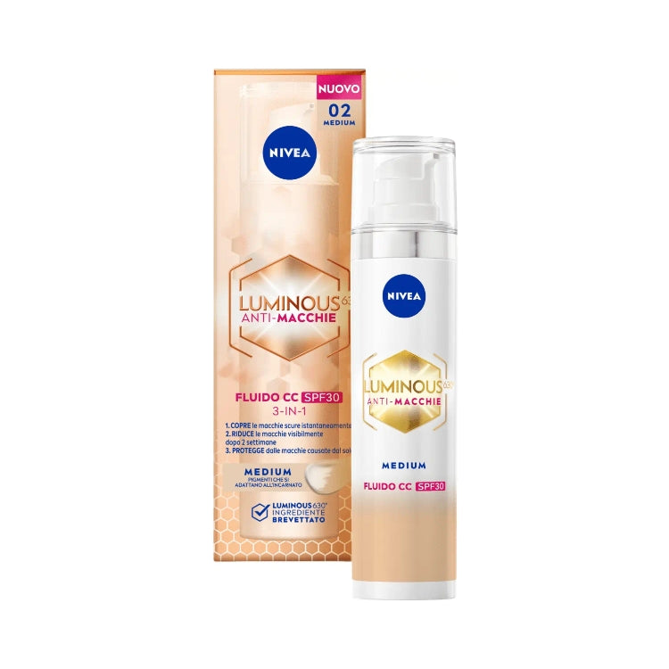Nivea - Luminous 630 Anti-Macchie - Fluido CC 3-In-1 - SPF 30