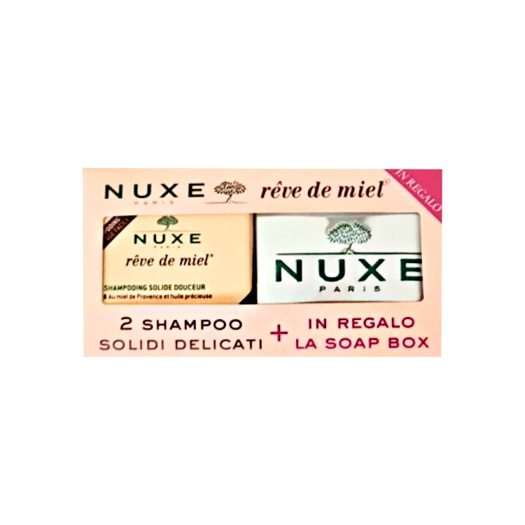 Nuxe - Rêve De Miel - 2 Shampoo Solidi Delicati + In Regalo La Soap Box - Shampooing Solide Douceur