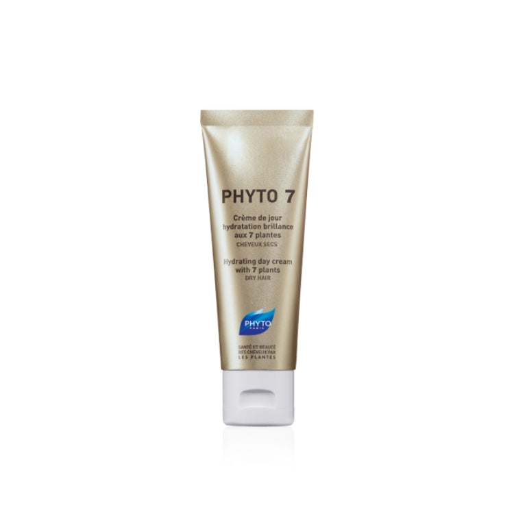 Phyto Paris - Phyto 7 - Crema da Giorno - Nutrimento & Luminosità Alle 7 Piante - Capelli Secchi - Malva Calendula Salvia Bardana Salice Soia Rosmarino - Senza RIsciaquo
