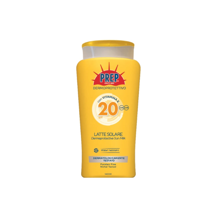 Prep - Dermoprotettivo - Con Vitamina E - Latte Solare - Dermaprotective Sun Milk - Water Resistant