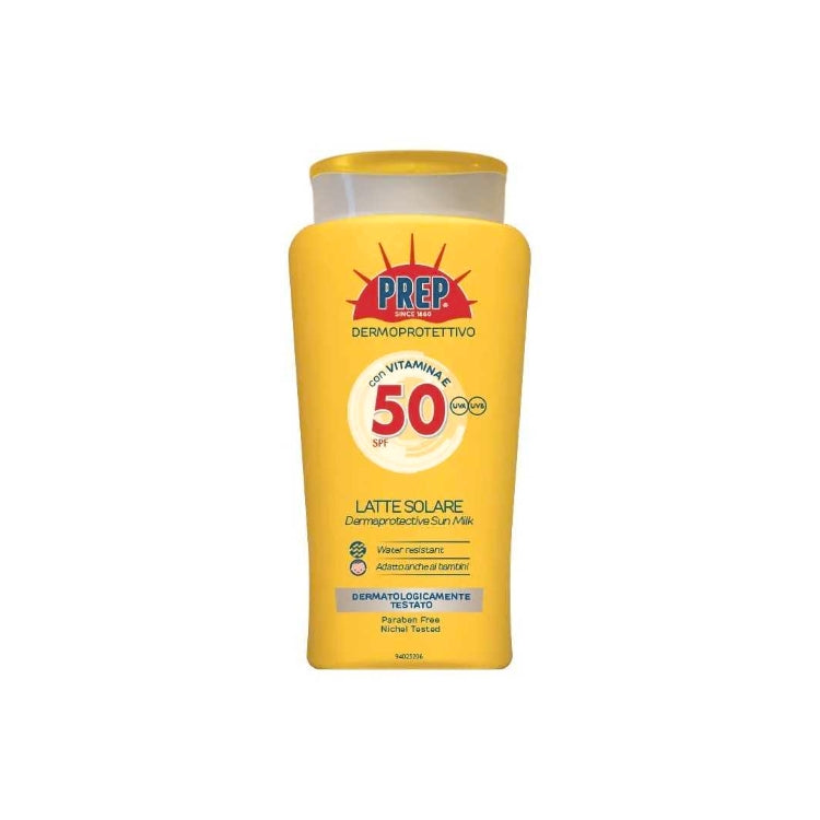 Prep - Dermoprotettivo - Con Vitamina E - Latte Solare - Dermaprotective Sun Milk - Water Resistant