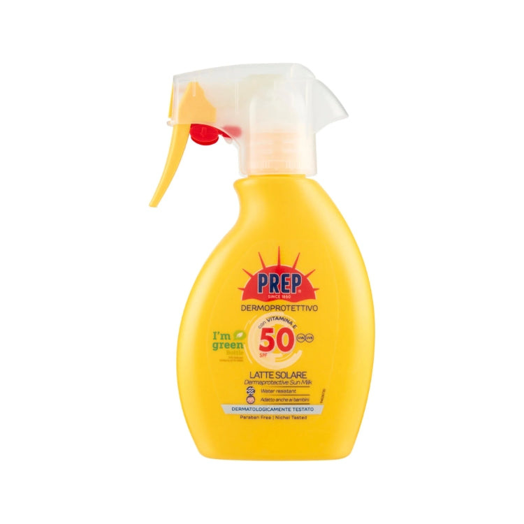 Prep - Dermoprotettivo - Con Vitamina E - Latte Solare - Dermaprotective Sun Milk - Water Resistant