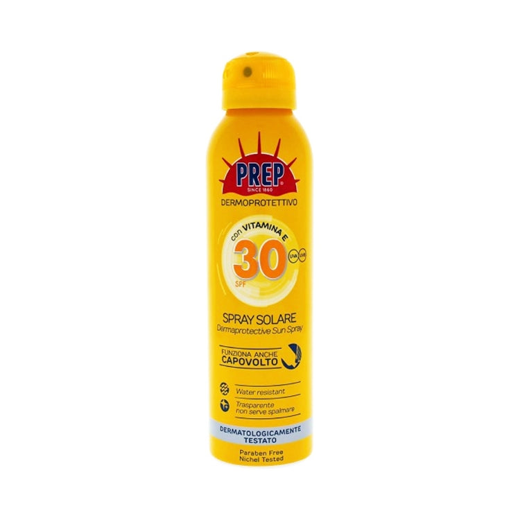 Prep - Dermoprotettivo - Con Vitamina E - Spray Solare - Dermaprotective Sun Spray - Water Resistant