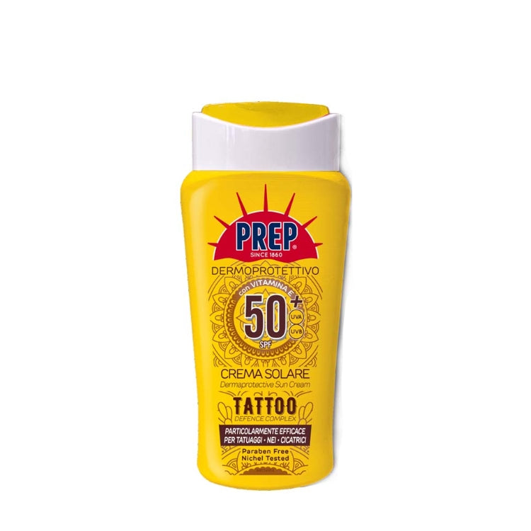Prep - Dermoprotettivo - Crema Solare - Dermaprotective Sun Cream - Con Vitamina E - Tattoo - Defence Complex - Particolarmente Efficace Per Tatuaggi-Nei-Cicatrici