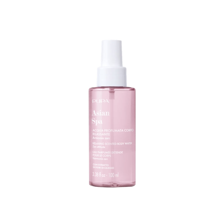 Pupa - Asian Spa - Acqua Profumata Corpo Rilassante - Armonia Zen - Relaxing Scented Body Water - Zen Attitude - Eau Parfumée Détende Pour Le Corps - Harmonie Zen - Con Estratto Di Fiori Di Ciliegio