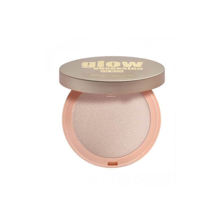 Pupa - Glow Obsession - Compact Face Cream Highlighter - Illuminante Viso Crema Compatto - Effetto Luce Diffusa