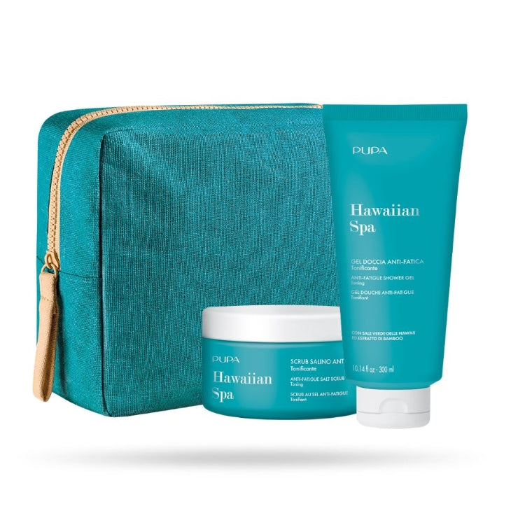 Pupa - Hawaiian Spa - Scrub Salino + Gel Doccia Anti-Fatica - Cofanetto donna