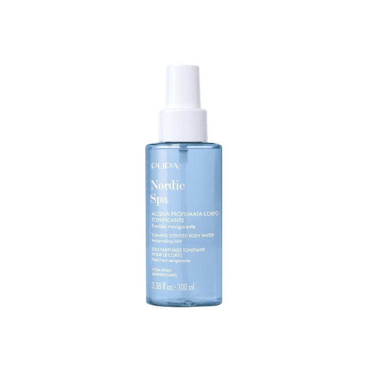 Pupa - Nordic Spa - Acqua Profumata Corpo Tonificante - Freddo Rinvigorente - Toning Scented Body Water - Invigorating Cold - Eau Parfumée Tonifiant Pour Le Corps - Fraîcheur Revigorante - Con Attivi Rinfrescanti