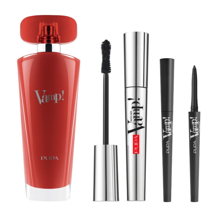 Pupa - Vamp! - Cofanetto donna - Eau de Parfum - Eye Pencil 2 in 1 Pencil Eyeliner e Kajal - Exceptional Volume Mascara