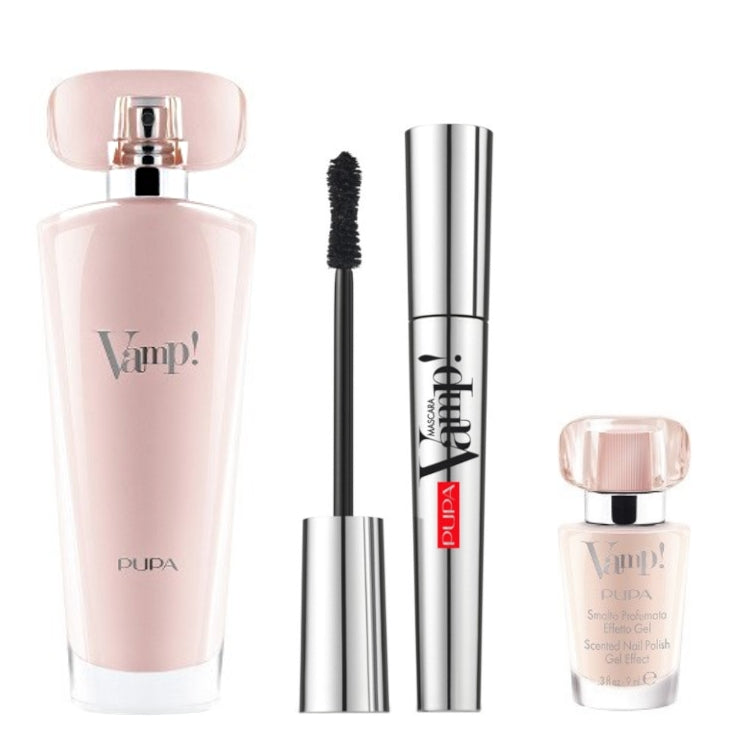Pupa - Vamp! - Cofanetto donna - Eau de Parfum - Smalto Profumato Effetto Gel - Exceptional Volume Mascara