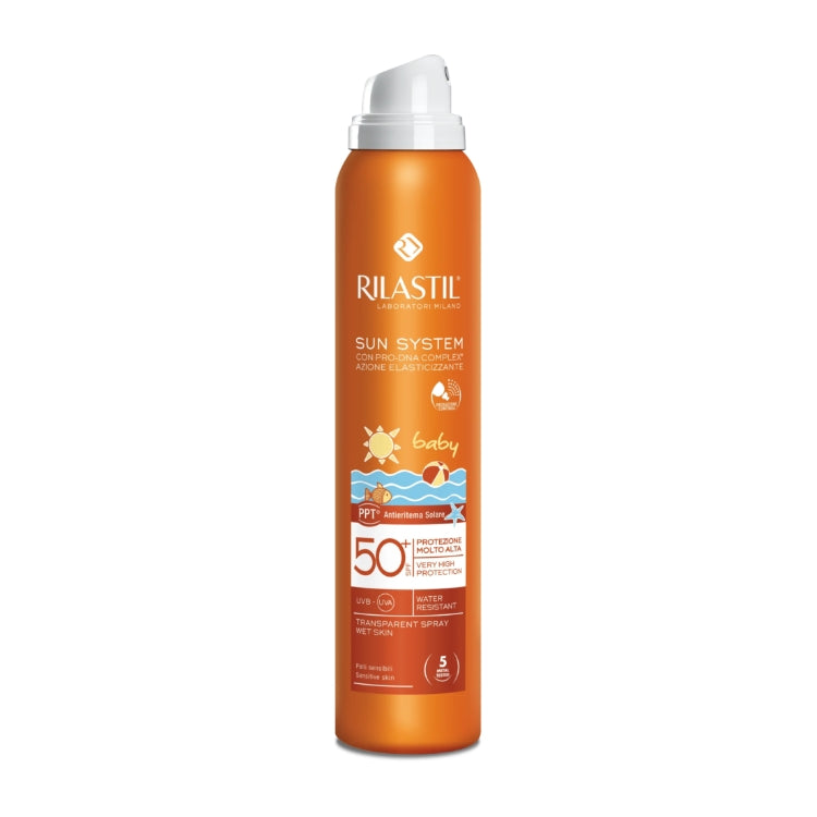 Rilastil - Sun System - Baby - Con Pro DNA Complex - Transparent Spray SPF 50+