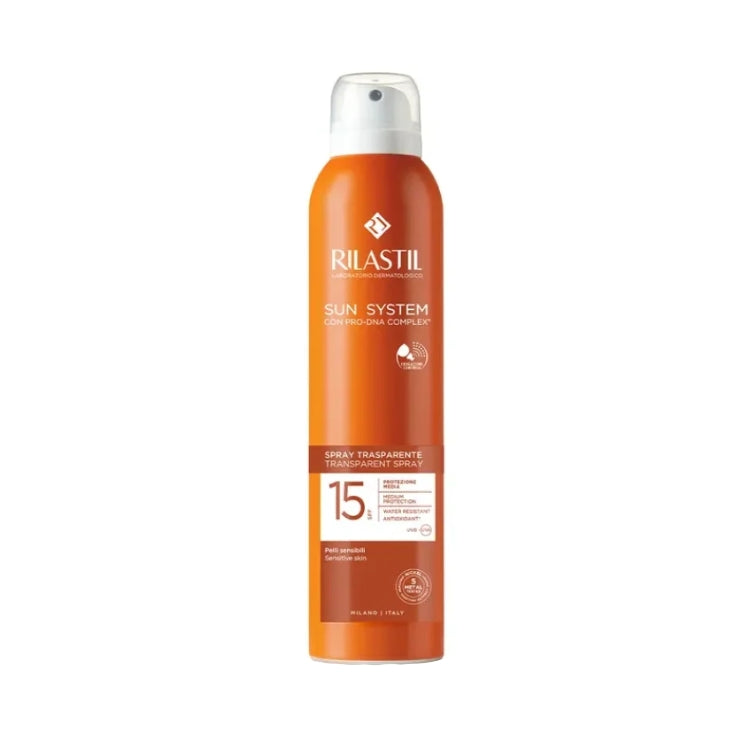 Rilastil - Sun System - Con Pro DNA Complex - Transparent Spray - SPF 15