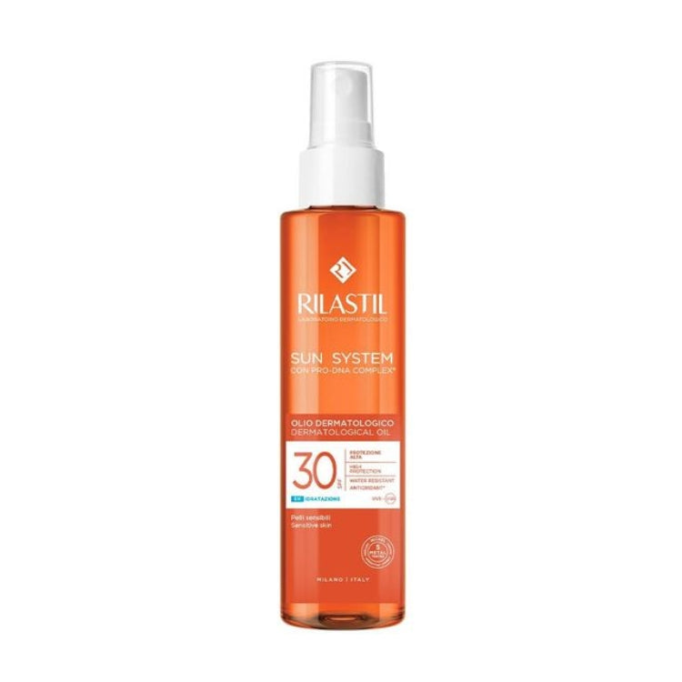 Rilastil - Sun System Con Pro-DNA Complex - Olio Dermatologico - SPF 30