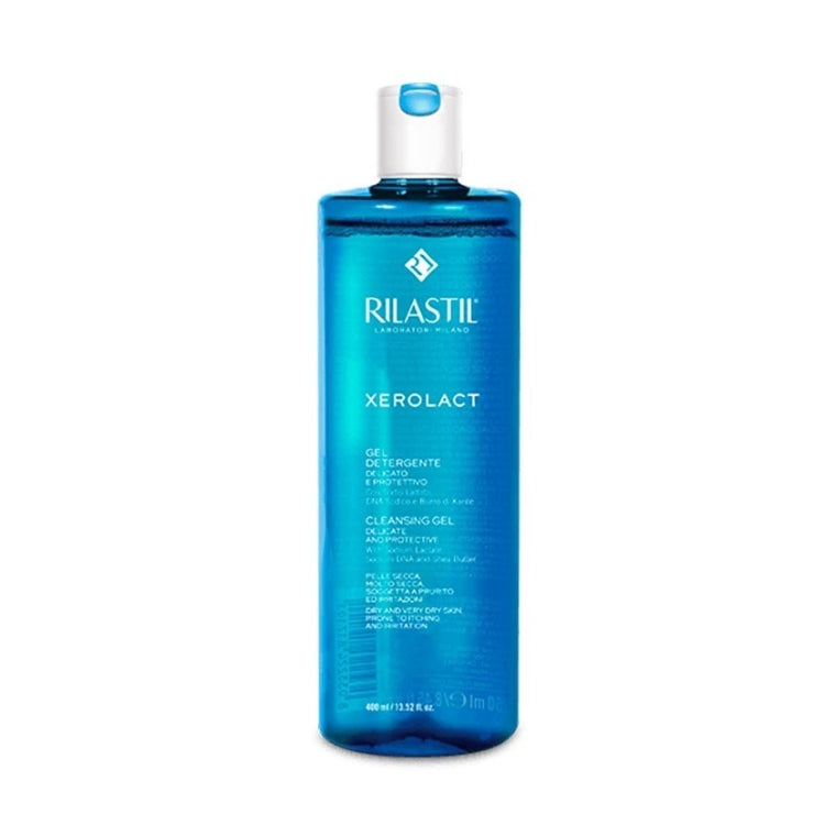 Rilastil - Xerolact - Gel Detergente - Delicato E Protettivo - Cleasing Gel - Delicate And Protective - Pelle Secca, Molto Secca, Soggetta A Prurito Ed Irritazioni - Dry And Very Dry Skin, Prone To Itching And Irritation