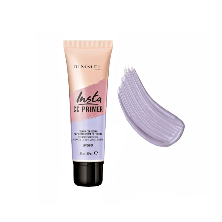 Rimmel London - Insta CC Primer - Colour Corrector - Base Correctrice De Couleur - Brighten Sallow Skin - Neutralise Le teint Jaune & Illumine