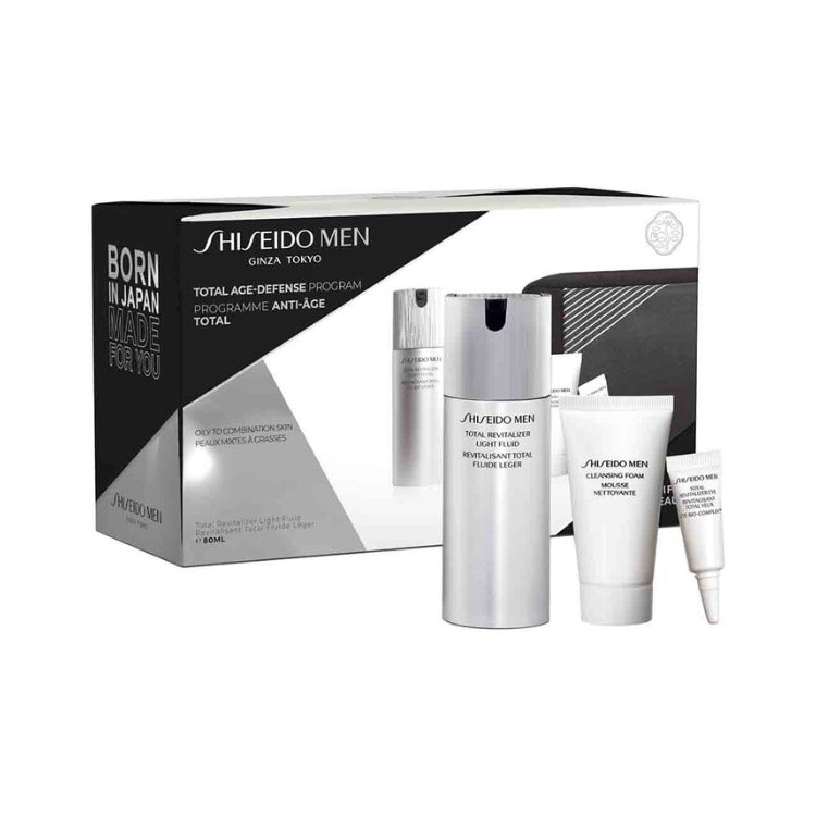 Shiseido - Shiseido Men - Ginza Tokyo - Born in Japan - Made For You - Total Age-Defense Program - Cofanetto uomo