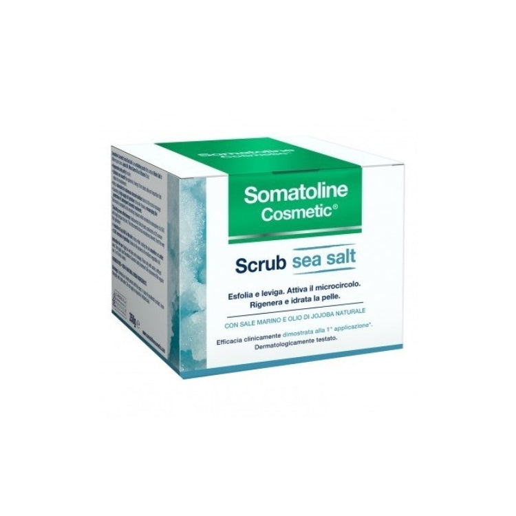 Somatoline Cosmetic - Scrub Sea Salt - Esfolia & Leviga - Attiva Il Microcircolo - Rigenera & Idrata La Pelle - Con Sale Marino & Olio di Jojoba Naturale