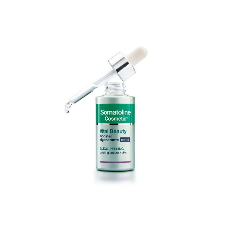 Somatoline Cosmetic - Vital Beauty - Booster Rigenerante Notte - Glico-Peeling Acido Glicolico 4,5%