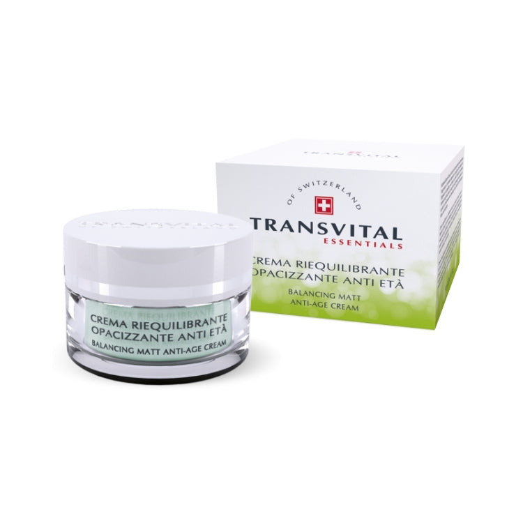 Transvital - Crema Riequilibrante Opacizzante Anti-Età - Balancing Matt Anti-Age Cream - Con Acqua Di Amamelide & Vitamina E