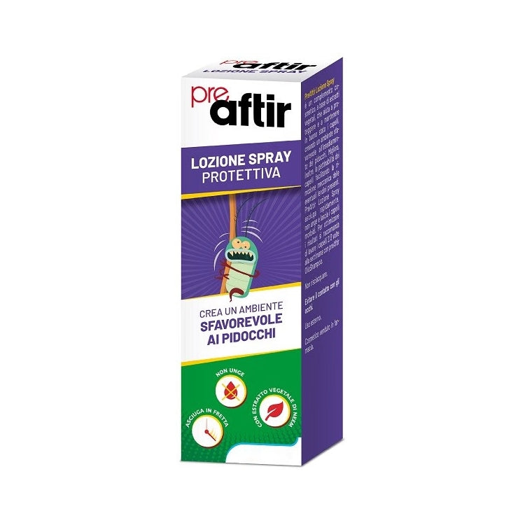 Viatris - Pre Aftir - Lozione Spray Protettiva - Crea Un Ambiente Sfavorevole Ai Pidocchi - Asiuga In Fretta -  Non Unge - Con Olio Vegetale Di Neem